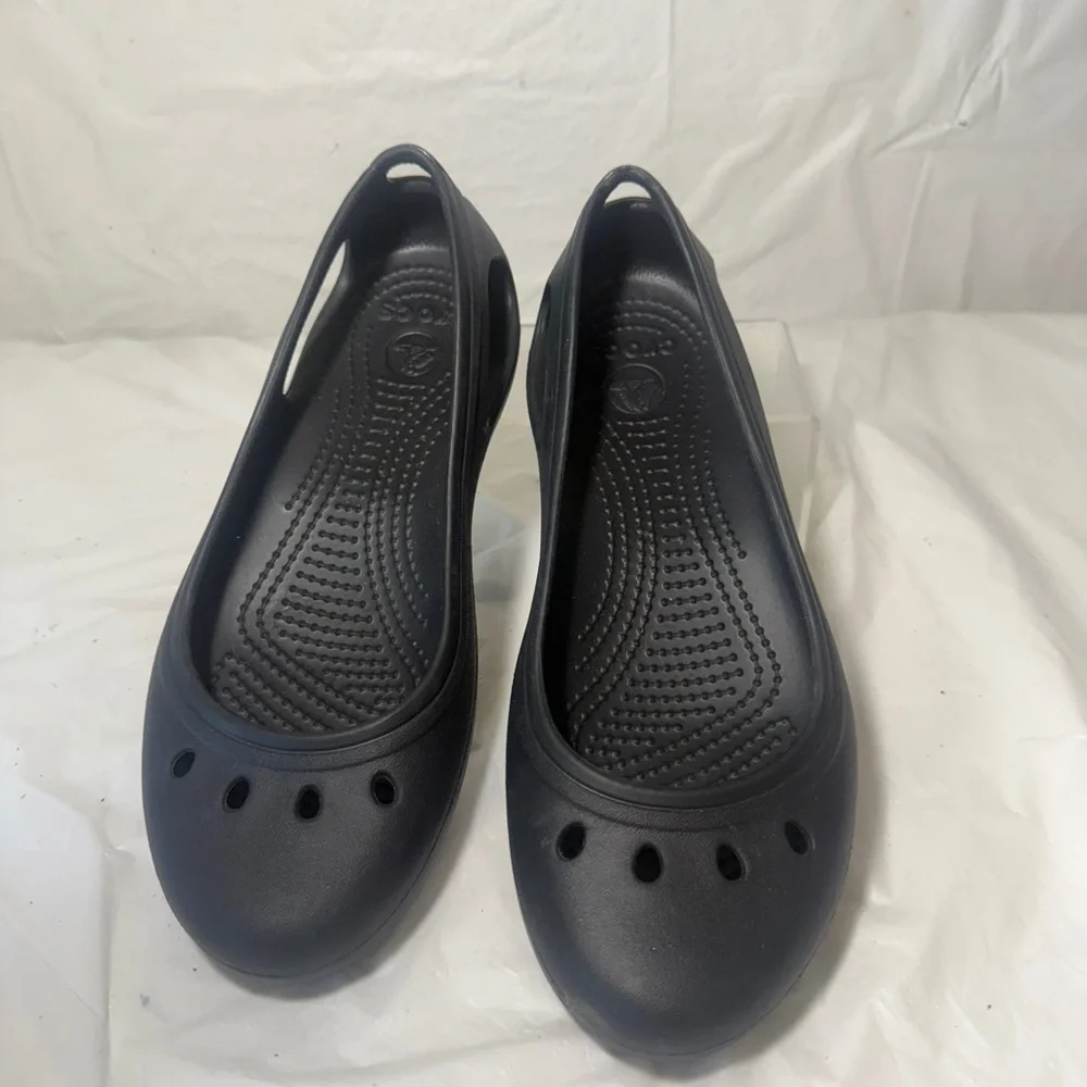 Crocs Black Slip On Womans Ballet Flats